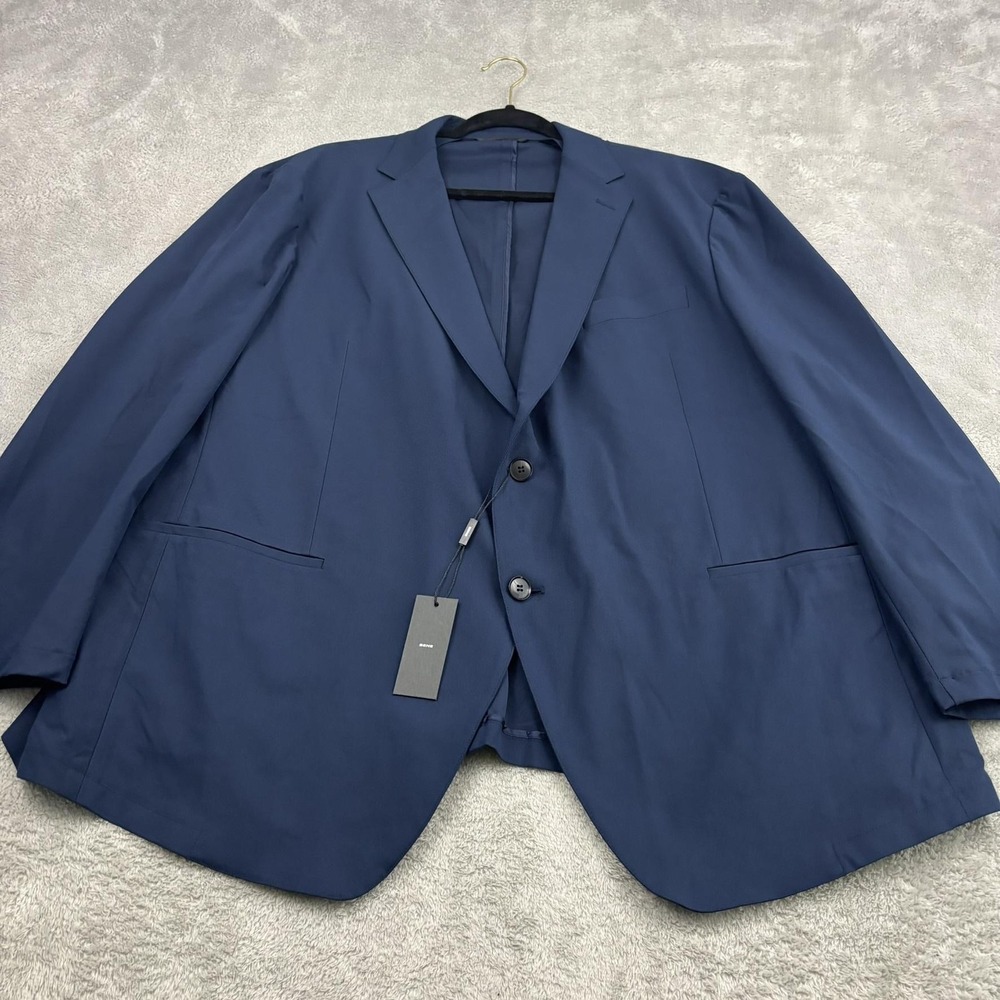 NWT Sene Blazer Jacket Mens 54‎ Blue FlexTech Single Breasted Business Formal